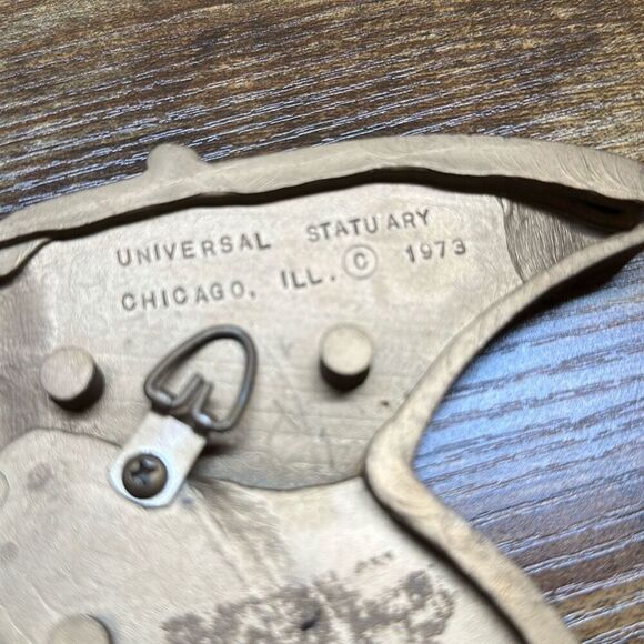 Vintage Universal Statuary 1973 Retro Gold Plastic Butterfly Wall Plaque 2pc Set - Picture 4 of 7